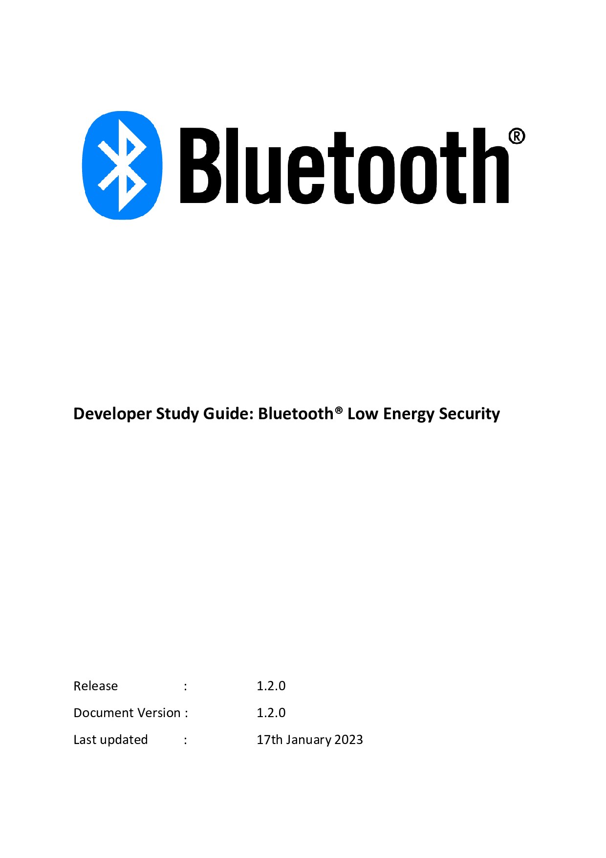 Bluetooth Low Energy Security Study Guide