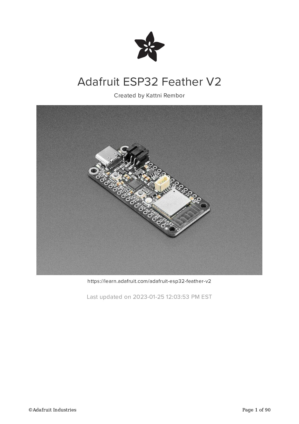 Adafruit ESP32 Feather V2